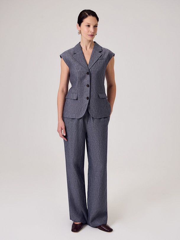 Брюки из премиального 100% льна