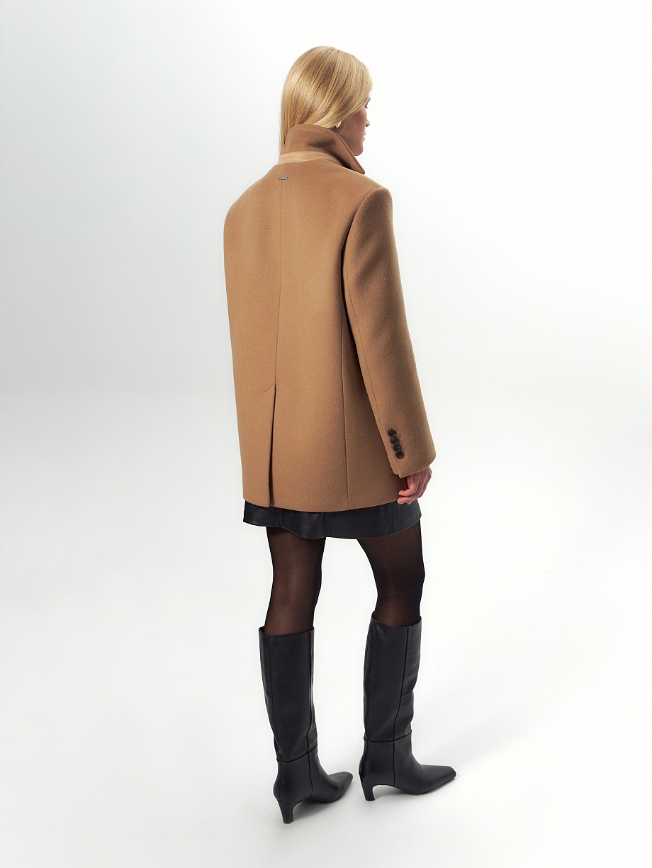 Пальто-жакет из шерсти с мембраной