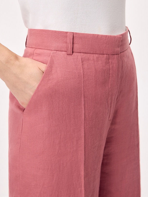 Брюки со стрелками из премиального 100% льна