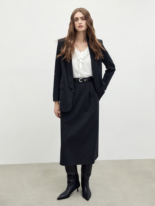 Жакет из жаккардового трикотажа