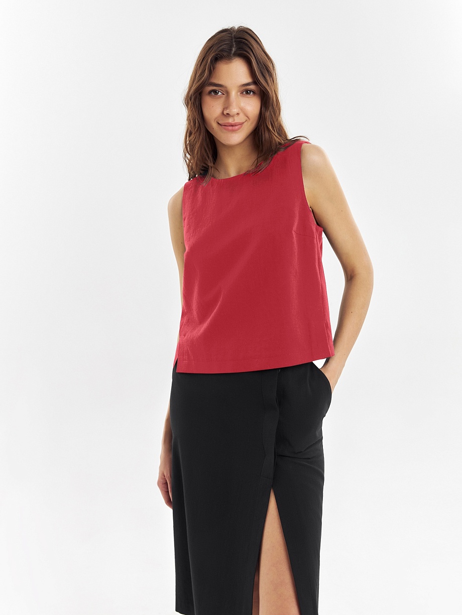 Топ из льна и хлопка