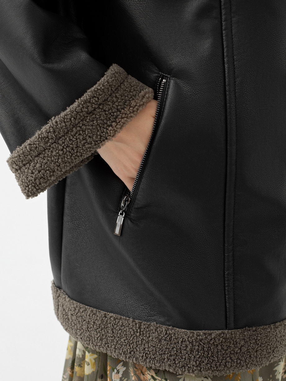 Дубленка-авиатор женская