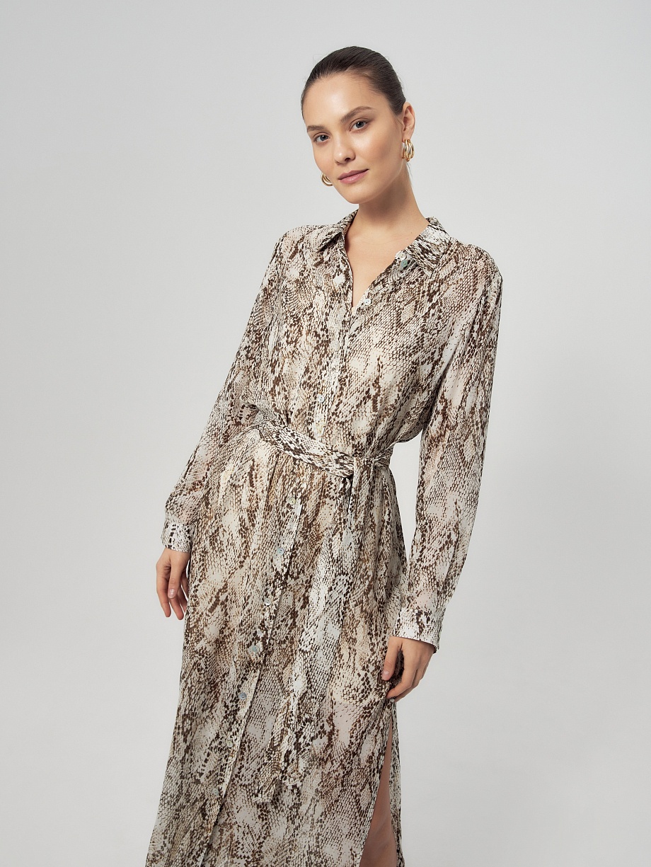 Платье-рубашка из 100% вискозы