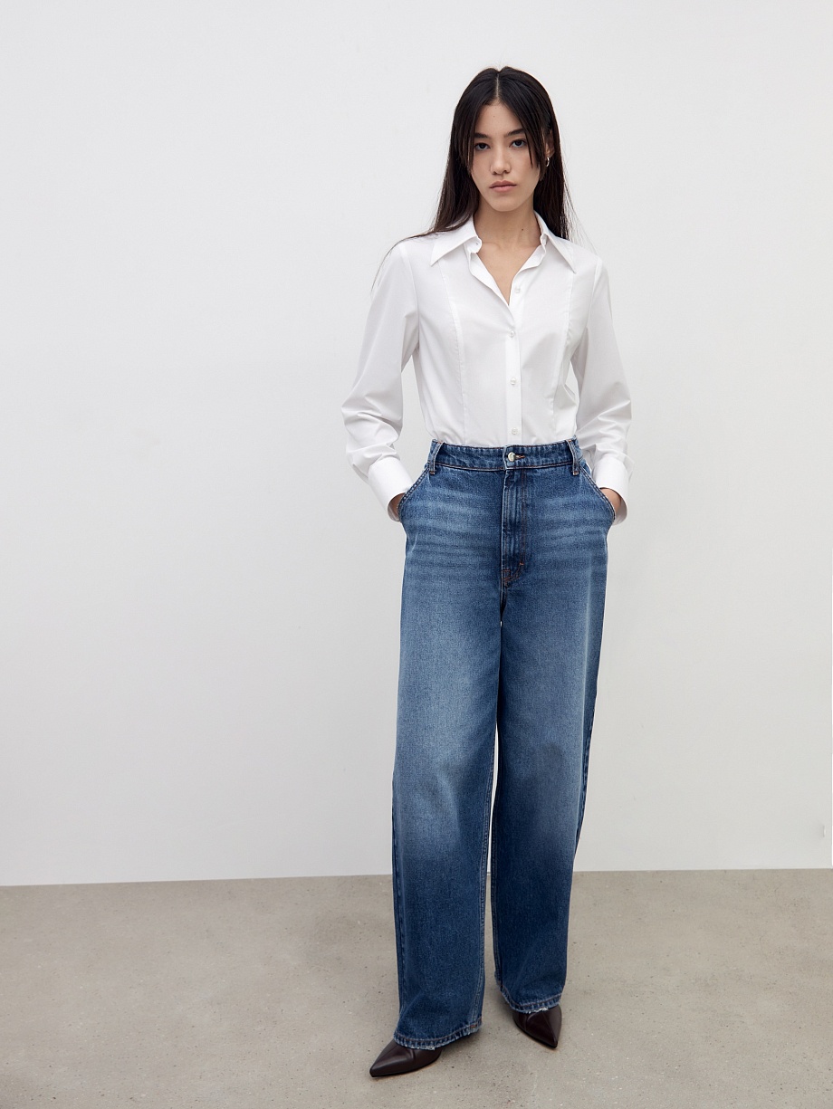 Широкие джинсы из 100% хлопка