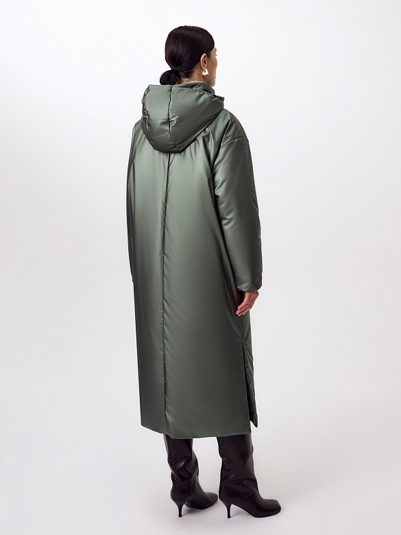 Пальто из непромокаемой плащёвой ткани с капюшоном POMPA арт.1015160i10041