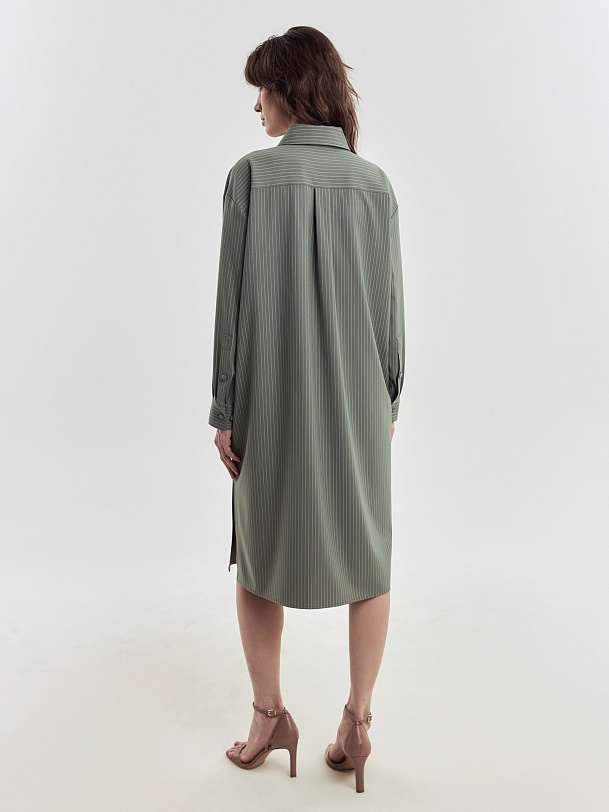 Платье-рубашка в полоску