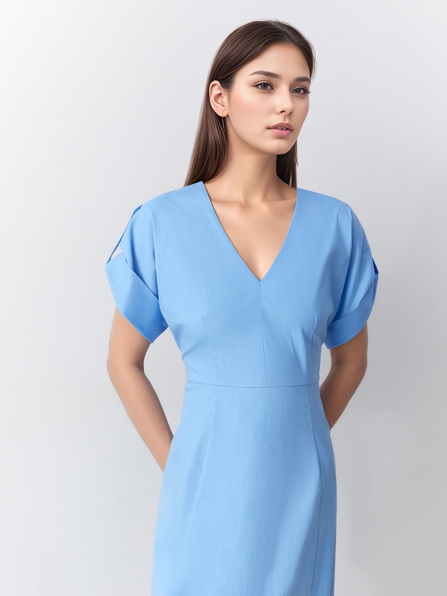 Приталенное платье из хлопковой ткани