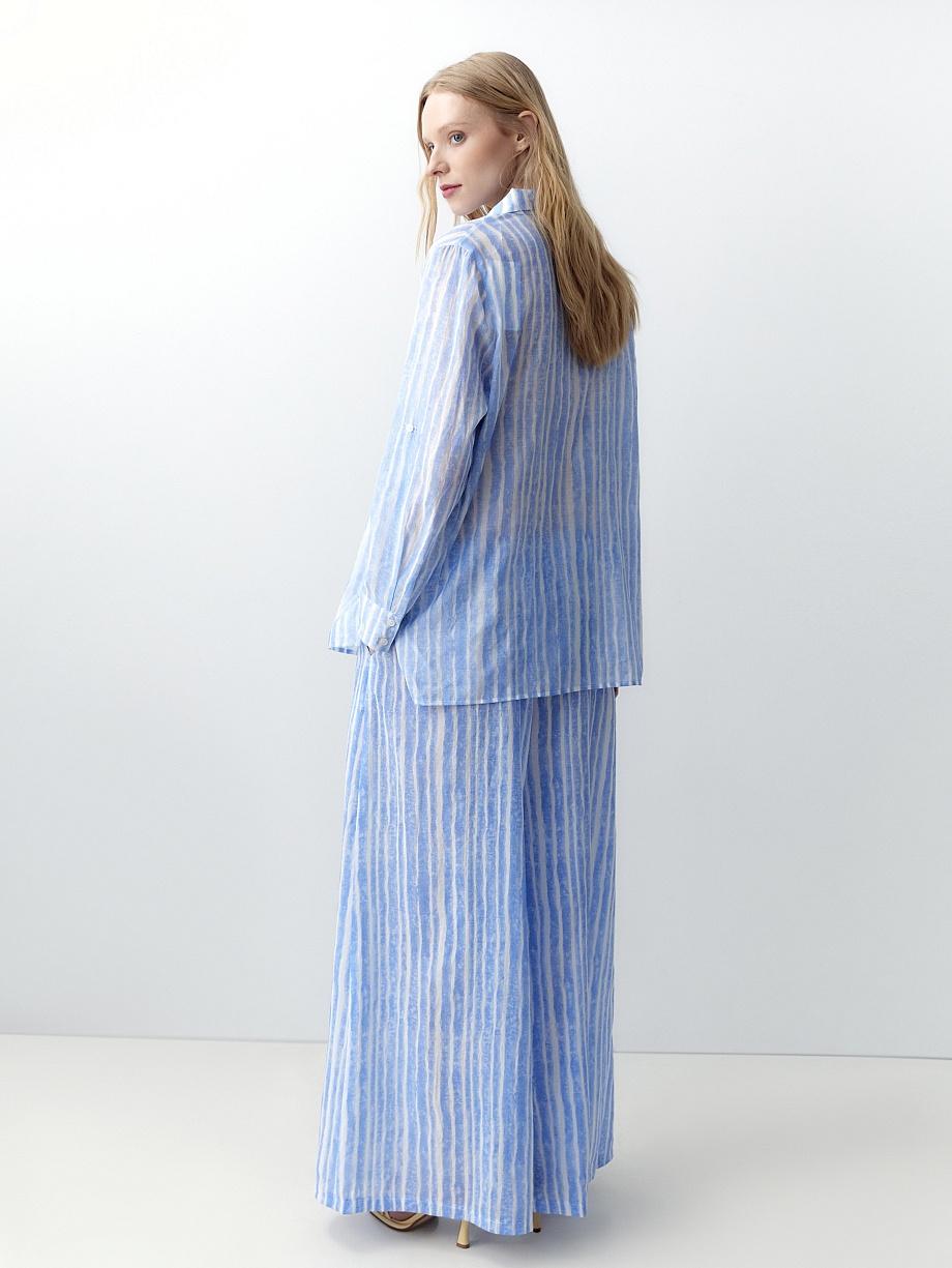 Рубашка свободная в полоску