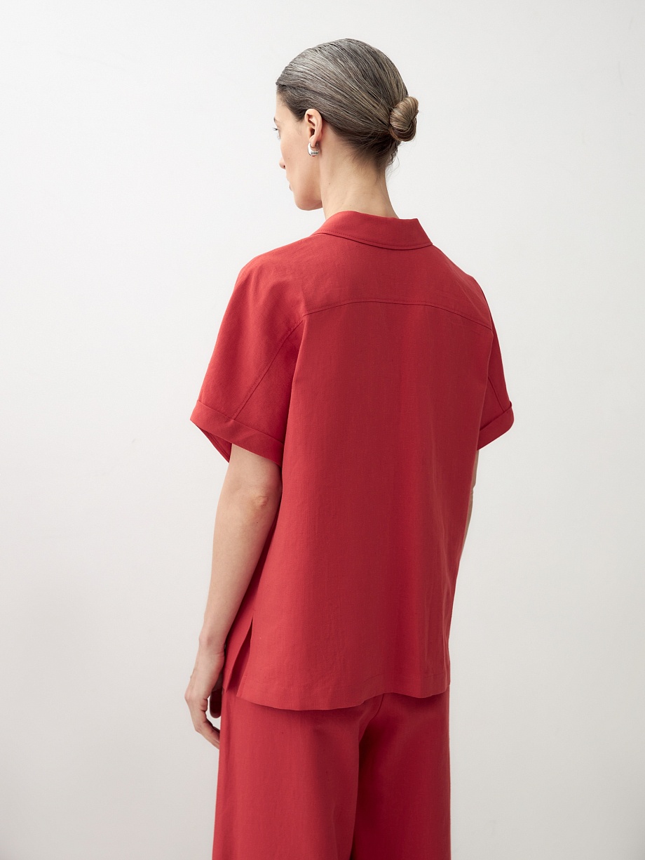 Летняя блуза из льна и хлопка