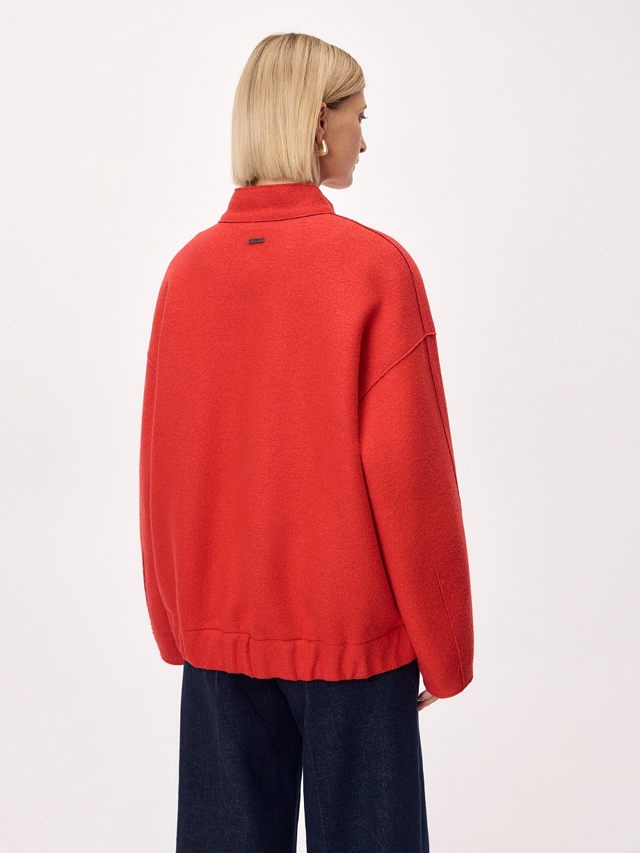 Бомбер из варёной шерсти с мембраной