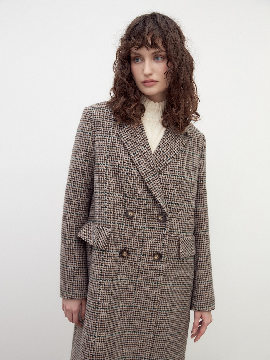 Шерстяное пальто с мембраной