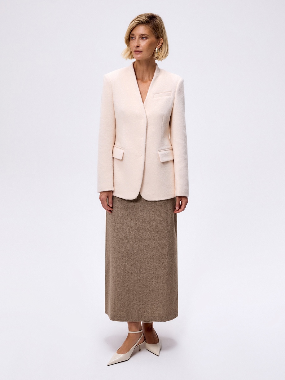 Жакет из премиальной шерстяной ткани с альпака