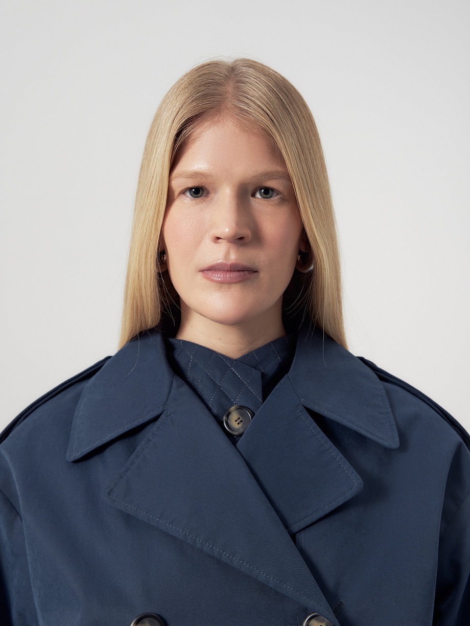 Пальто-тренч из плащевой ткани с мембраной