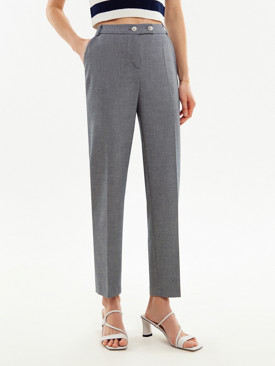 Укороченные брюки из костюмной ткани