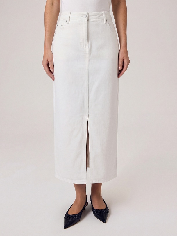 Прямая джинсовая юбка из 100% хлопка