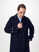 Пальто из шерсти с мембраной, утеплённой спинкой и съёмным капюшоном POMPA арт.1015391p90864