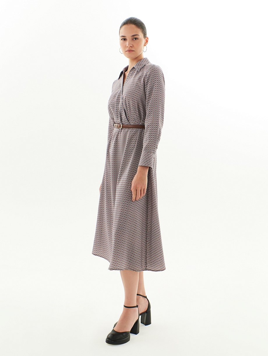 Платье полуприлегающего силуэта из 100% тенселя