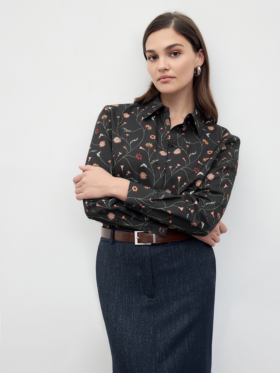 Прямая блуза из 100% хлопка