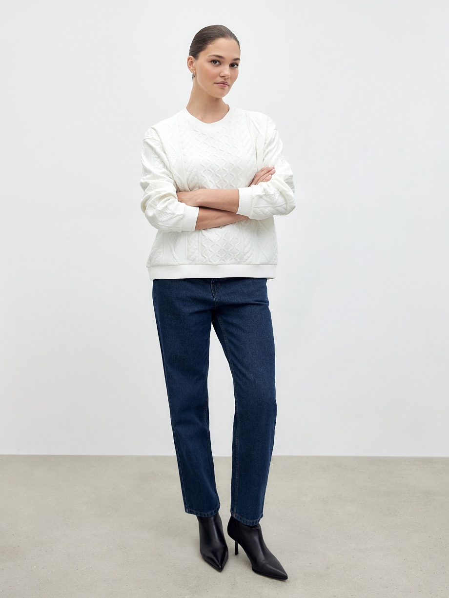 Трикотажный джемпер с косами