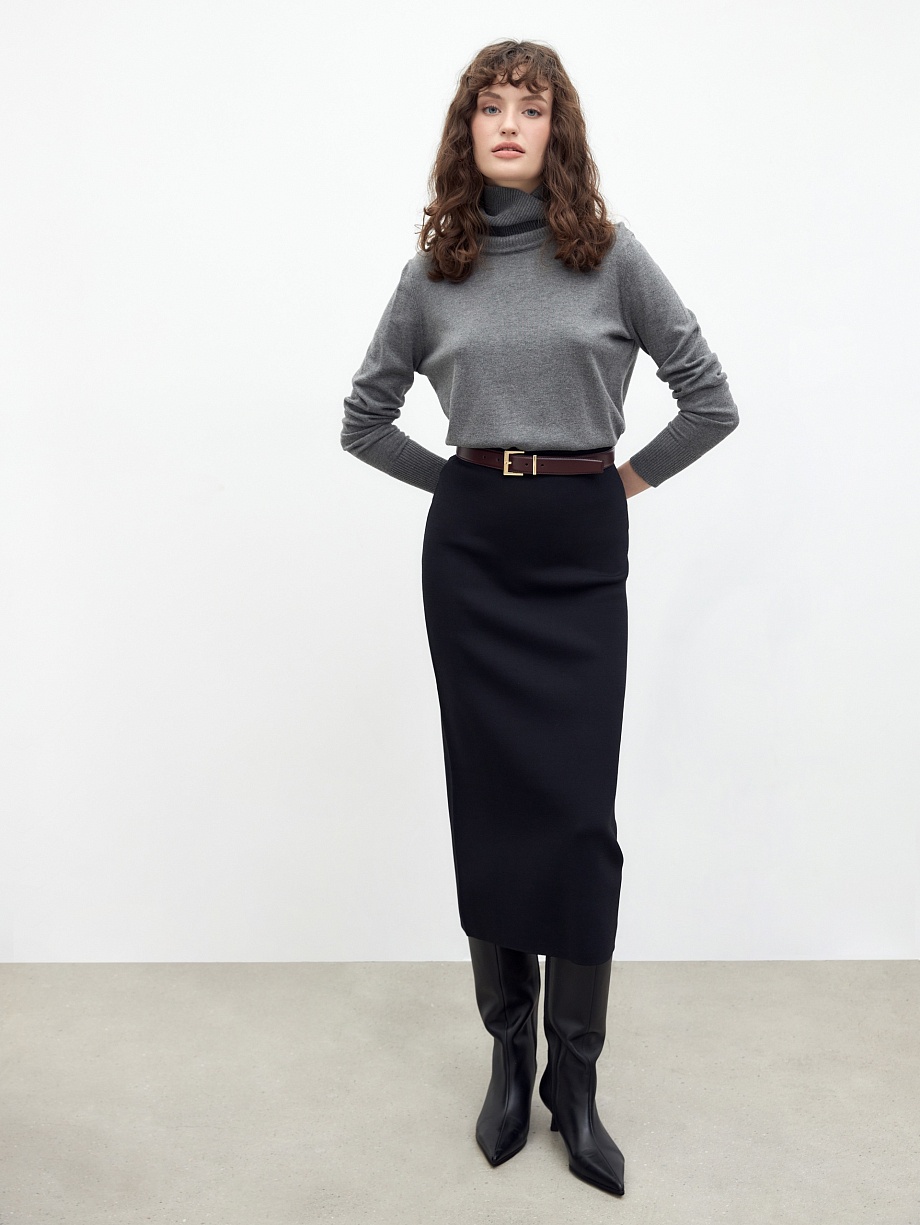 Юбка-карандаш из вязаного вискозного трикотажа