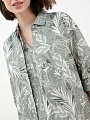 Блузка хлопковая с растительным принтом POMPA арт.4147640sw0590