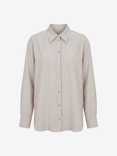 Рубашка из льняной ткани POMPA