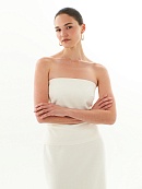 Топ без бретелей с асимметричными складками POMPA арт.2550021ny0403