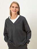 Пуловер оверсайз темно-серый POMPA арт.1153394sc0392
