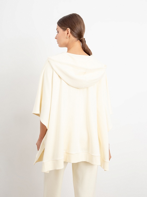 Толстовка-пончо женская с капюшоном