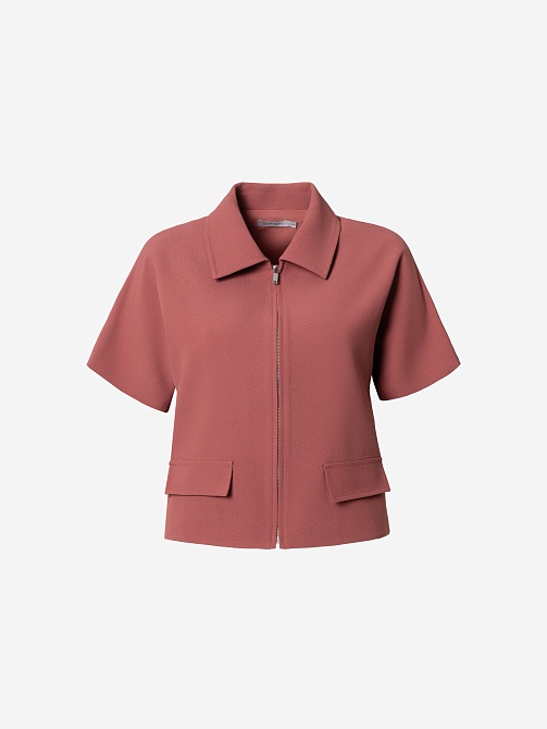 Укороченный жакет на молнии