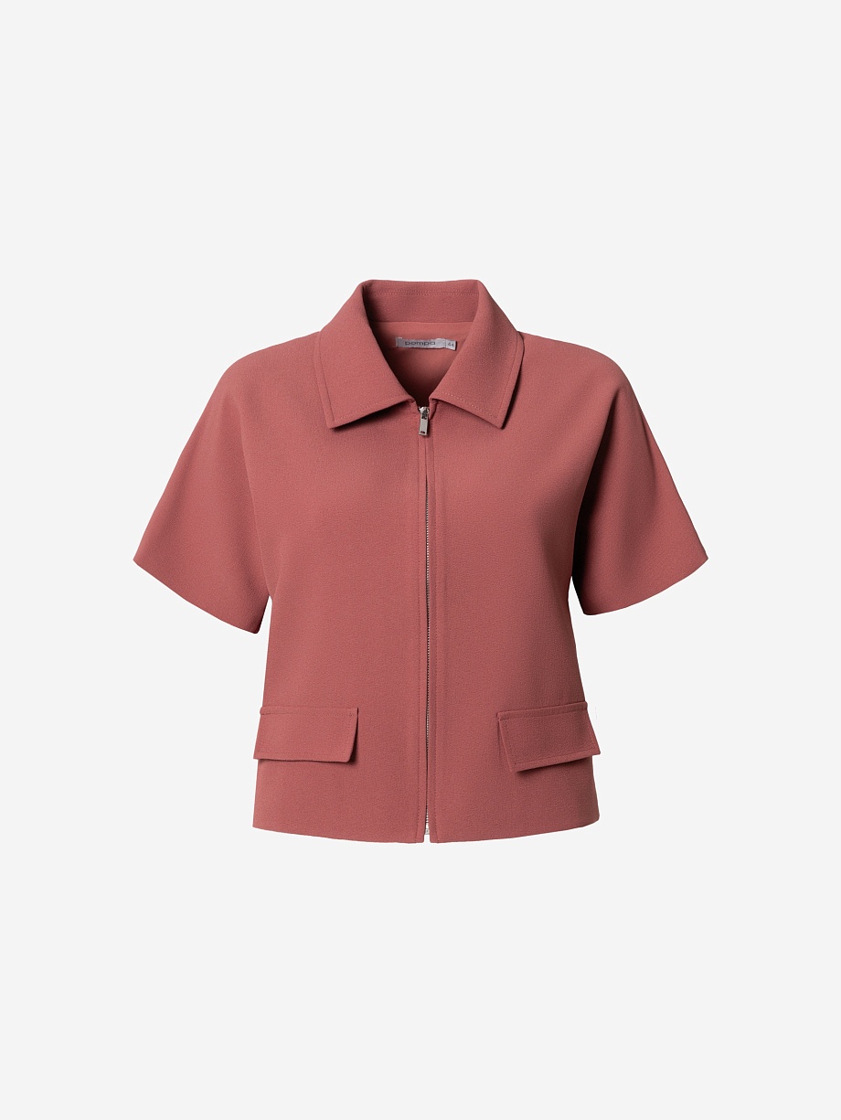 Укороченный жакет на молнии