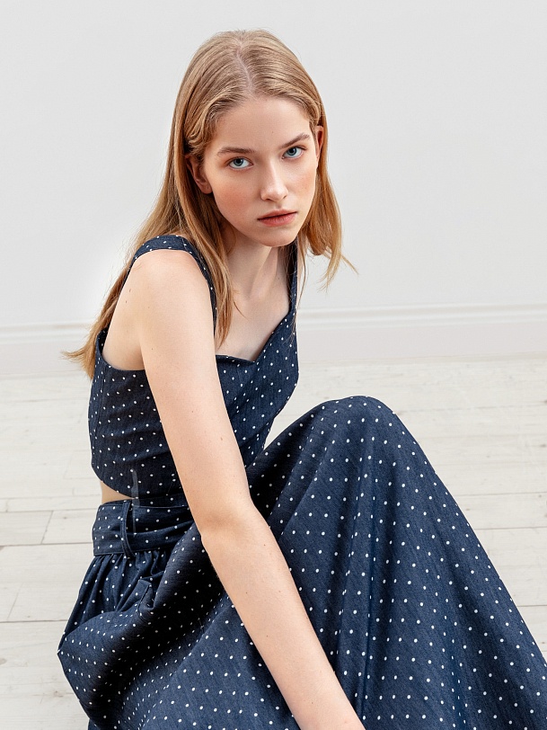 Кроп-топ джинсовый