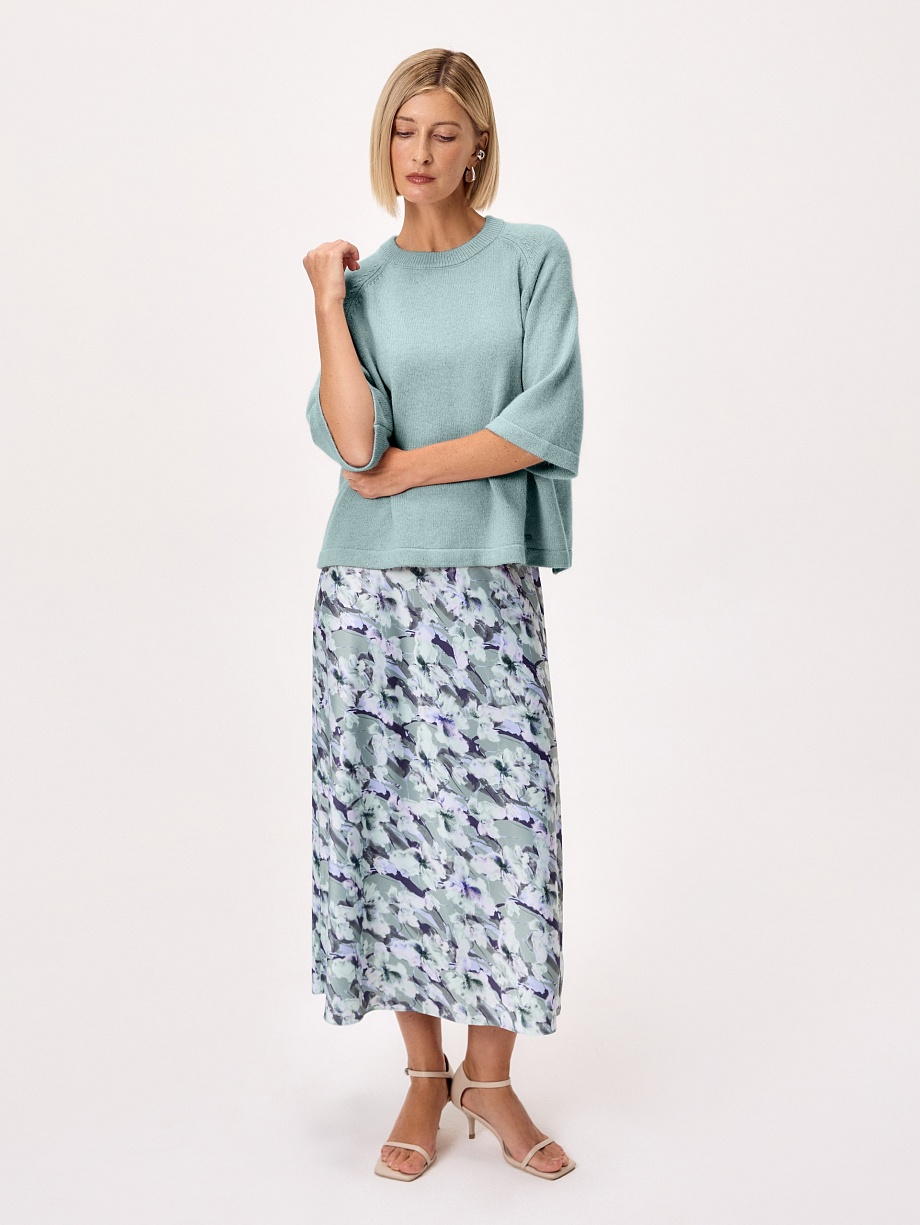 Джемпер из смесовой пряжи с ангорой и люрексом