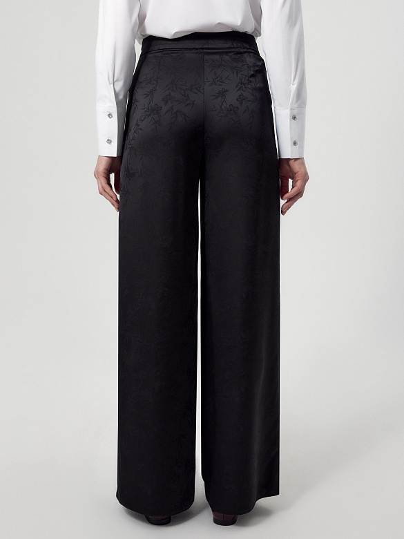 Широкие брюки из жаккарда POMPA арт.2111020mc0699