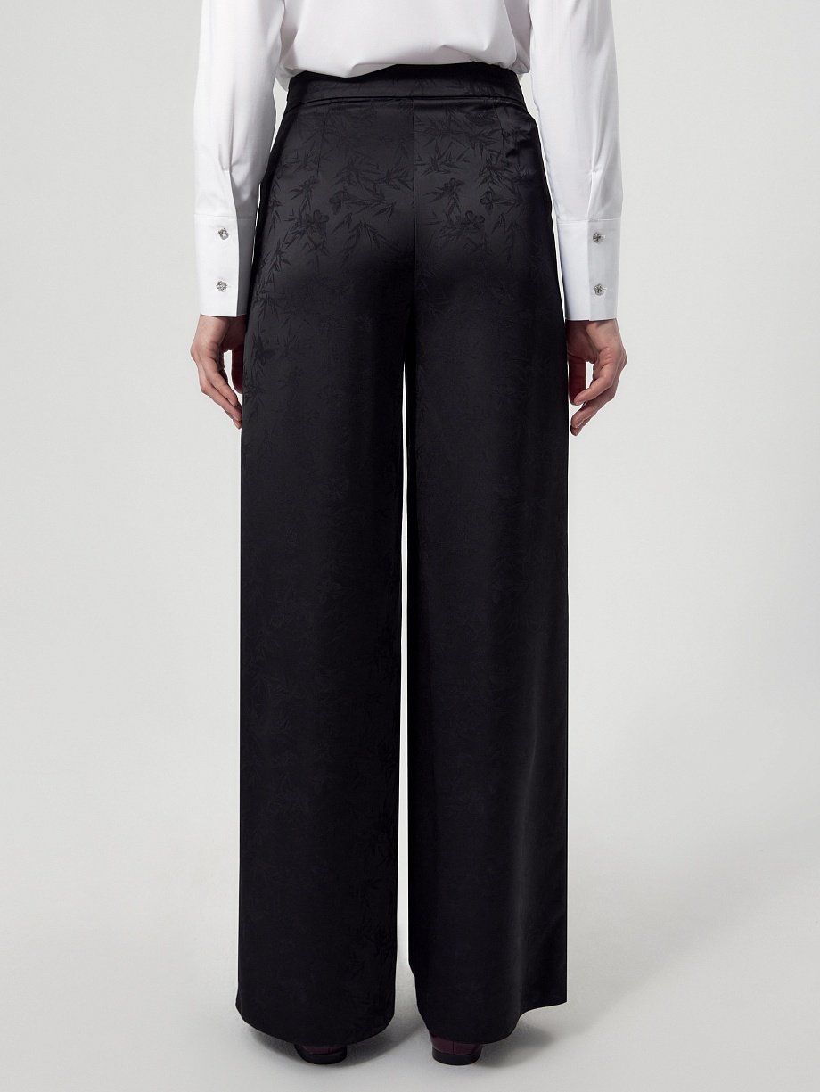 Широкие брюки из жаккарда