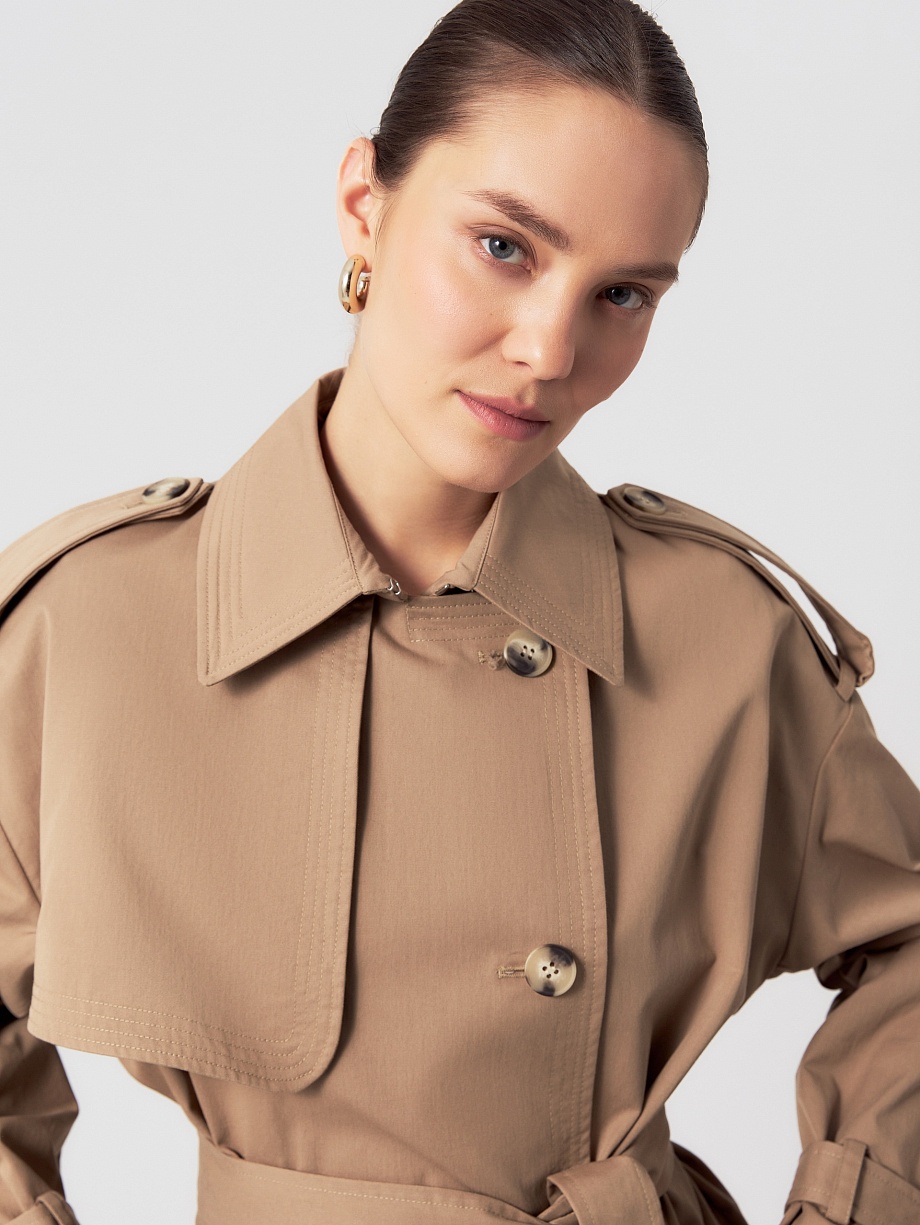 Классический женский бежевый тренч