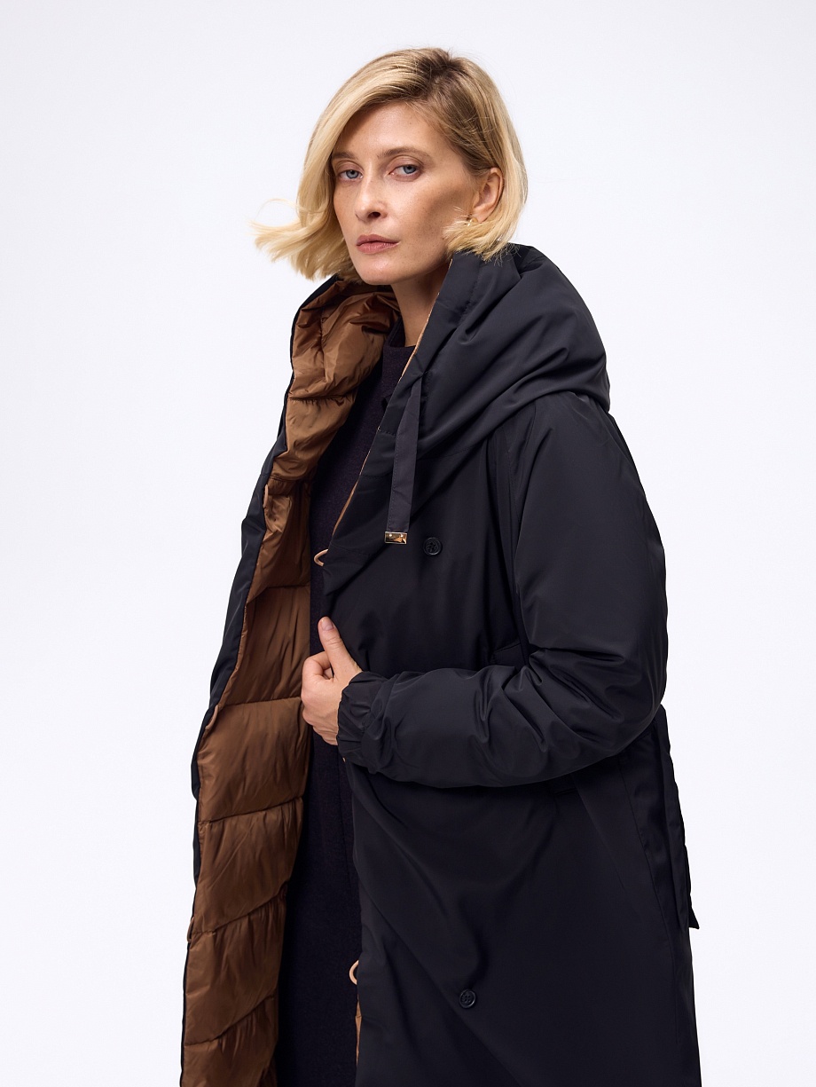 Пуховик двусторонний с утеплителем 90% пух и 10% перо