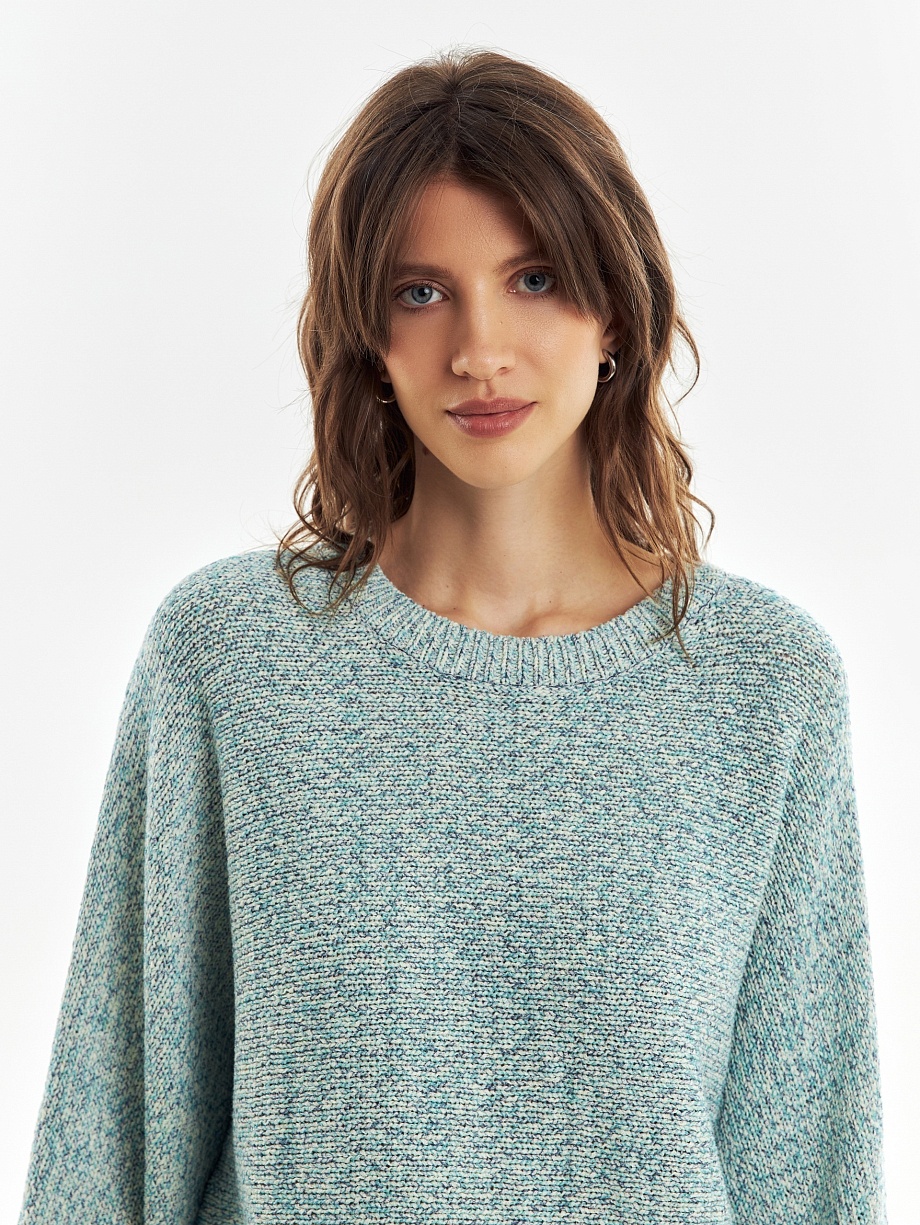 Мягкий вязаный джемпер оверсайз