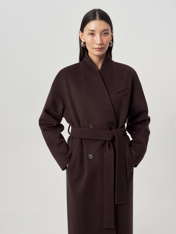 Пальто из шерсти с мембраной и утеплённой спинкой POMPA арт.1016200p90083