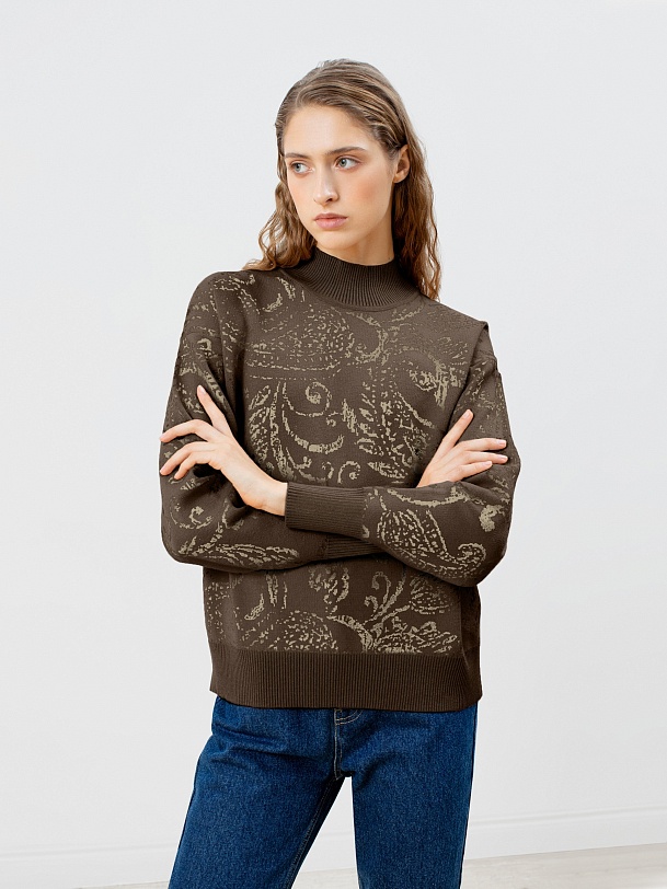 Джемпер с жаккардовым рисунком