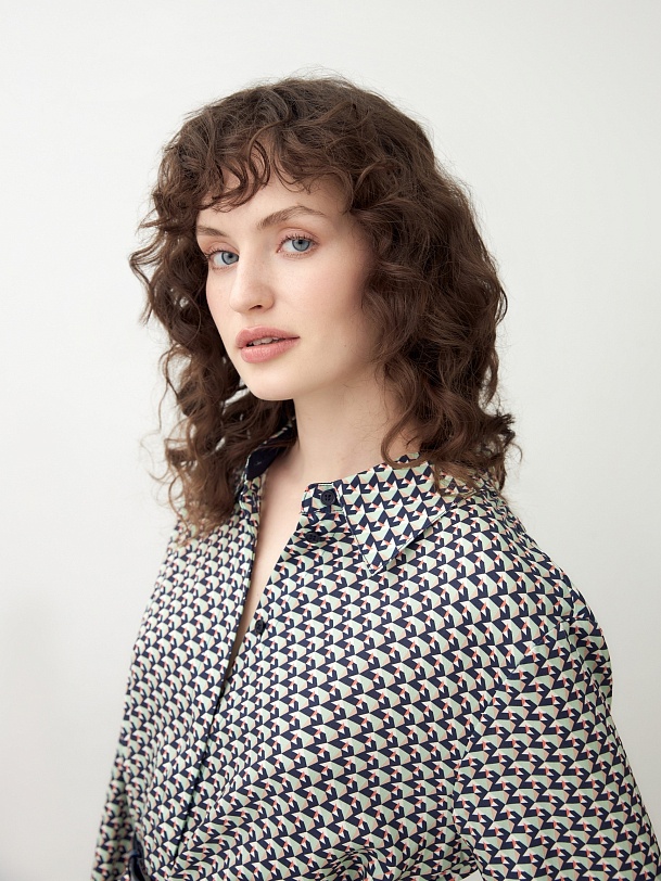 Платье-рубашка из 100% вискозы