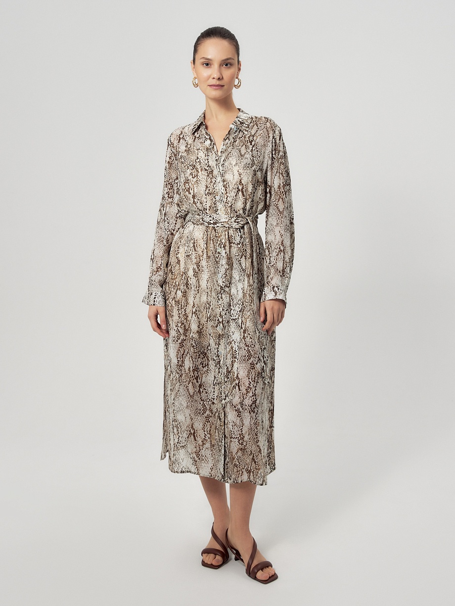 Платье-рубашка из 100% вискозы