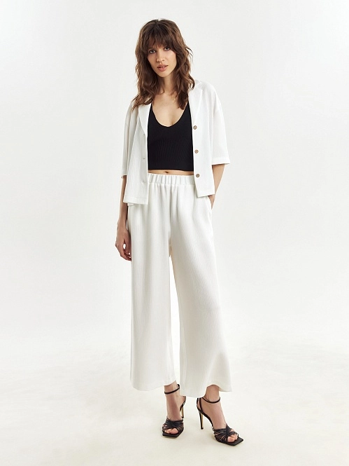 Белые женские брюки купить в интернет-магазине Pompa